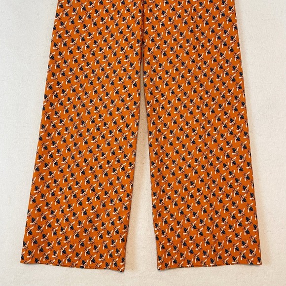 Anthro Sarah Gordon Maeve Colette Bee Wide Leg Crop Pants Sz 8 Quirky Maximalist - Picture 3 of 9